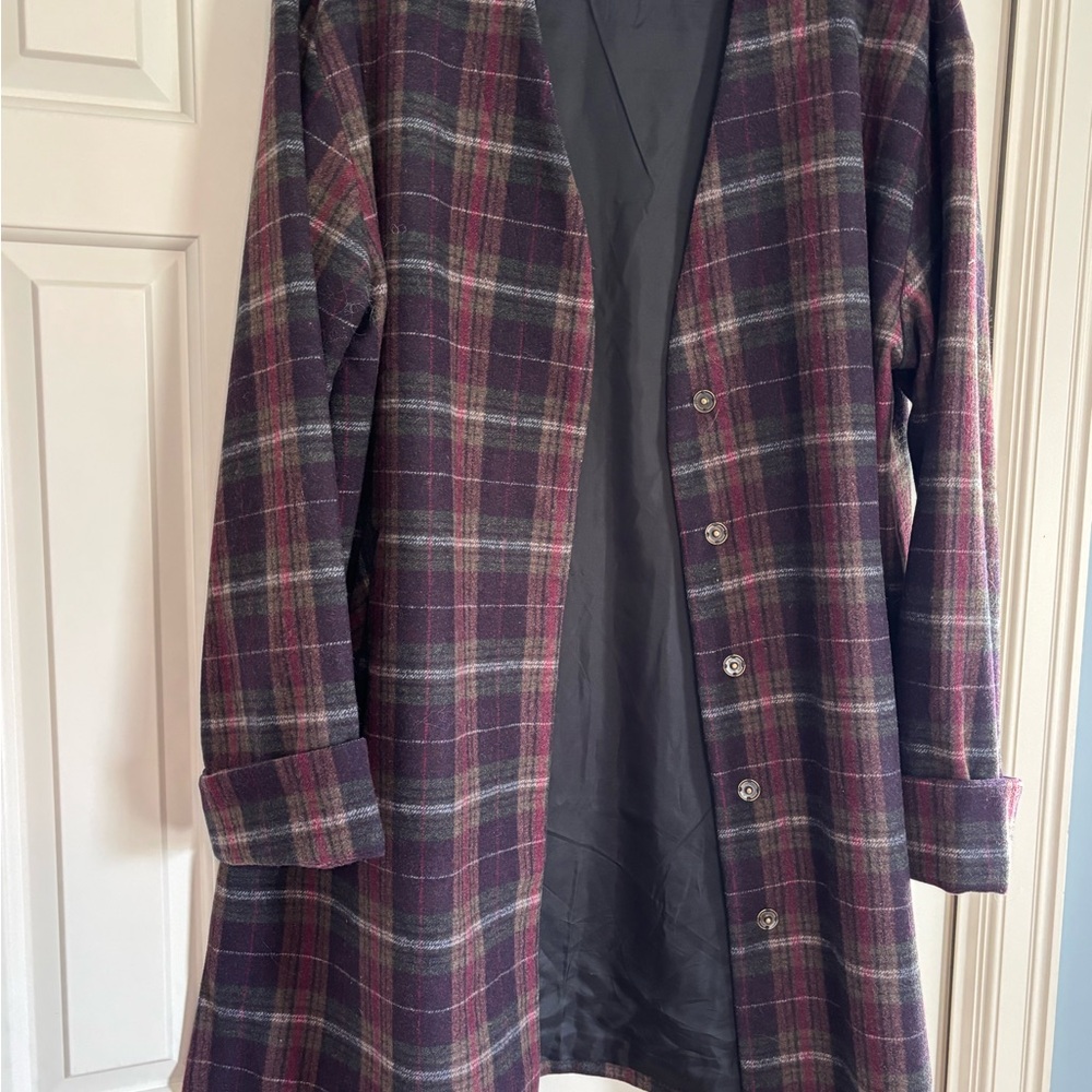 mododoc Plaid Women's Blazer in Purple and Gray NEW LOWER PRICE - Picture 6 of 7